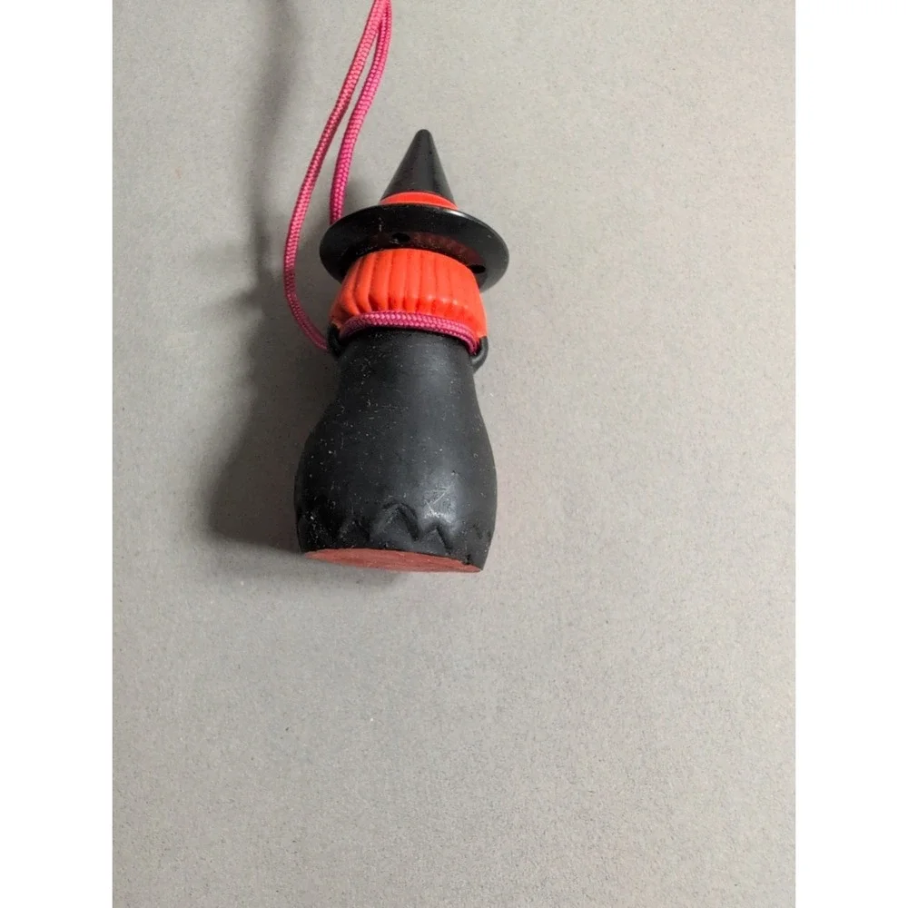 Children's Halloween Jewelry Plastic/Resin Witch Figure Necklace Vintage
